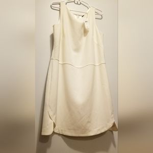 Ann Taylor Sheath Tulip Bottom white Dress, size 12--NWT